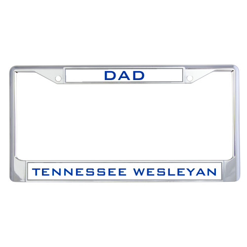  Dad Metal License Plate Frame in Chrome - Dad