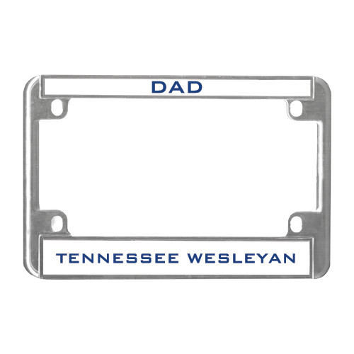  Metal Motorcycle License Plate Frame in Chrome - Dad