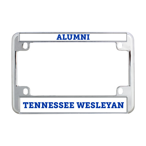  Metal Motorcycle License Plate Frame in Chrome - Alumni