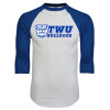 Thumbnail image for  White/Royal Raglan Baseball T Shirt