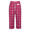 Thumbnail image for  Womens Dark Fuchsia/White Flannel Pajama Pant