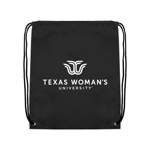  Black Drawstring Backpack - Institutional Logo