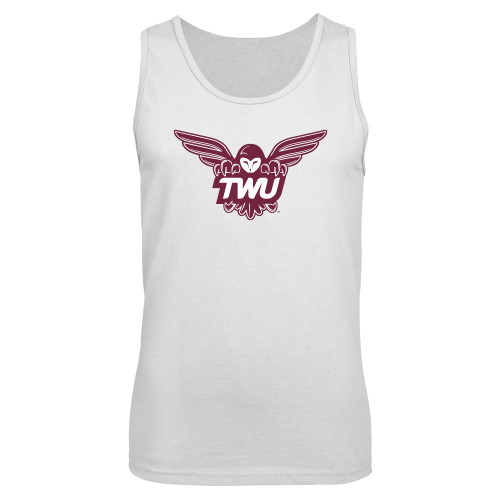  White Tank Top - Owl TWU
