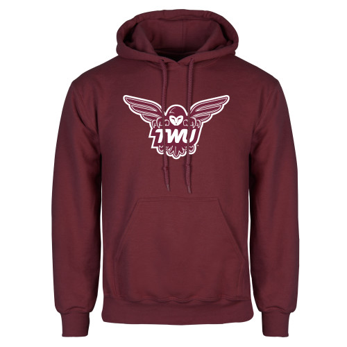  Maroon Fleece Hoodie - Owl TWU