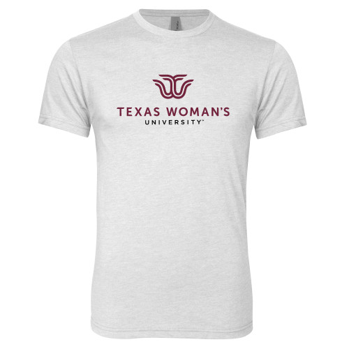  Next Level Heather White Triblend Tee - Institutional Logo