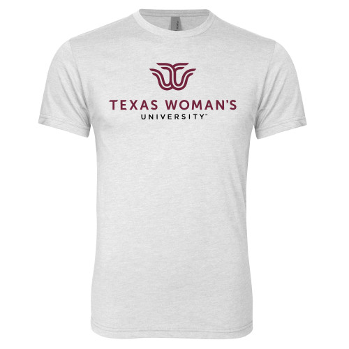  Next Level Heather White Triblend Tee - Institutional Logo