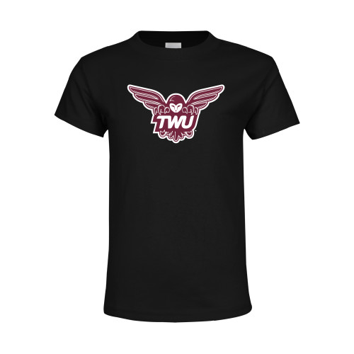 Youth Black T Shirt - Owl TWU