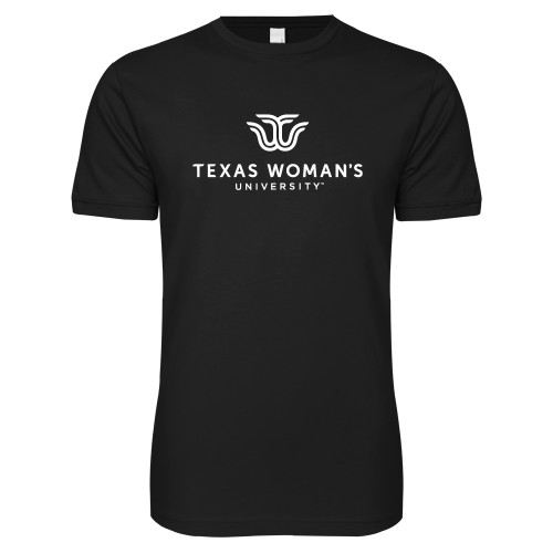  Next Level Black SoftStyle T Shirt - Institutional Logo