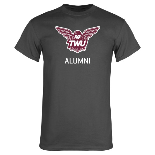  Charcoal T Shirt - Alumni Owl TWU