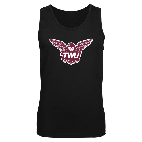  Black Tank Top - Owl TWU