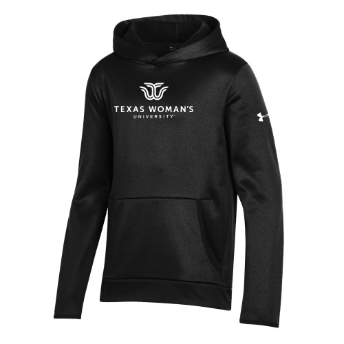  Under Armour Youth Black Fleece Hoodie - Institutional Logo
