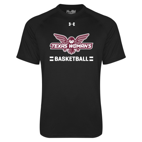  Under Armour Black Tech Tee - Basketball Owl Graphic