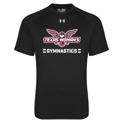  Under Armour Black Tech Tee - Gymnastics Owl Graphic