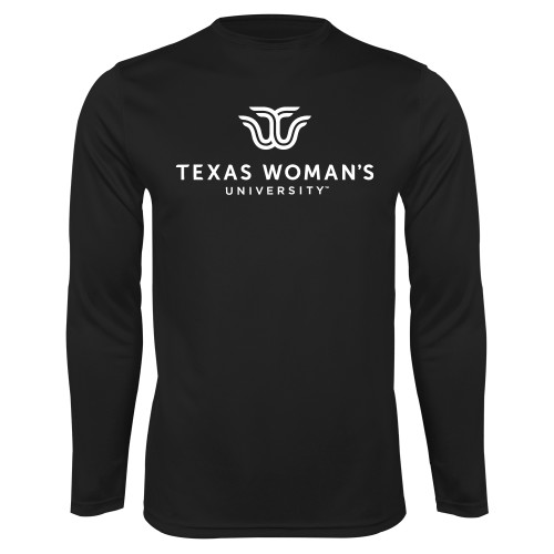  Black Performance Long Sleeve Shirt - Institutional Logo