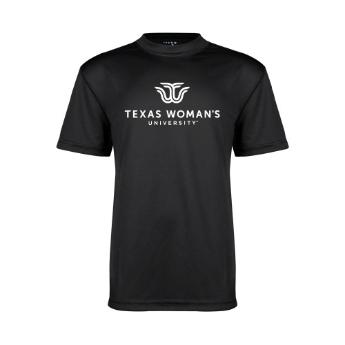  Youth Performance Black Tee - Institutional Logo