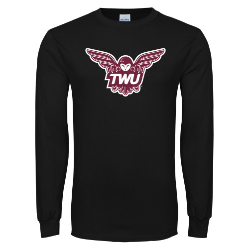  Black Long Sleeve T Shirt - Owl TWU