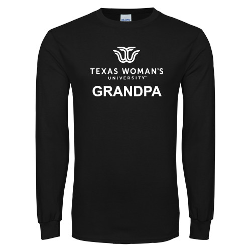  Black Long Sleeve T Shirt - Grandpa Institutional Logo