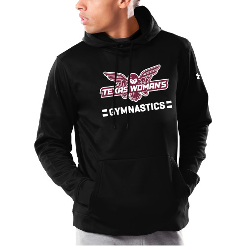  Under Armour Black Armour Fleece Hoodie - Gymnastics Owl Graphic
