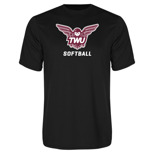  Black Performance Tee - Softball