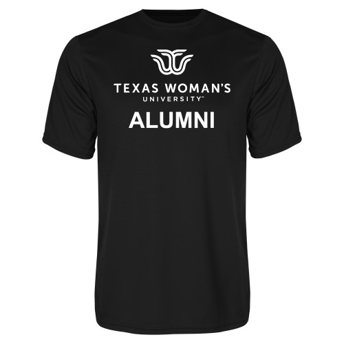  Black Performance Tee - Alumni Institutional Logo