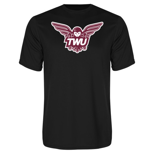  Black Performance Tee - Owl TWU