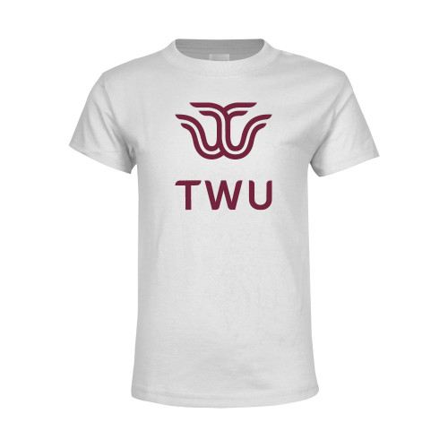  Youth White T Shirt - Institutional TWU