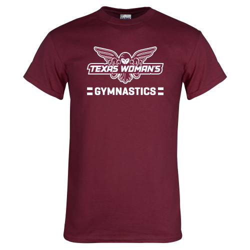  Maroon T Shirt - Gymnastics Owl Graphic