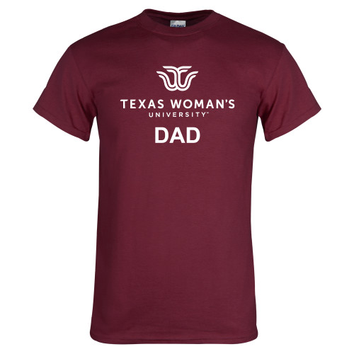  Maroon T Shirt - Dad Institutional Logo