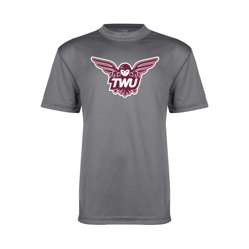  Youth Performance Grey Concrete Tee - Owl TWU