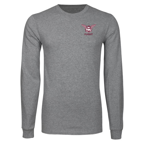  Grey Long Sleeve T Shirt - Owl TWU Flight