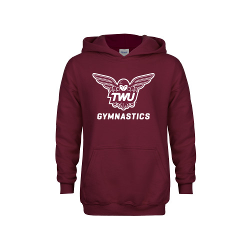  Youth Maroon Fleece Hoodie - Gymnastics
