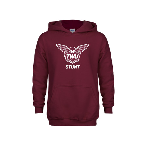 Youth Maroon Fleece Hoodie - STUNT