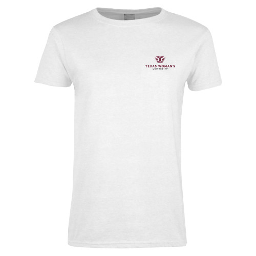  Womens White Short Sleeve Tee - Institutional Logo