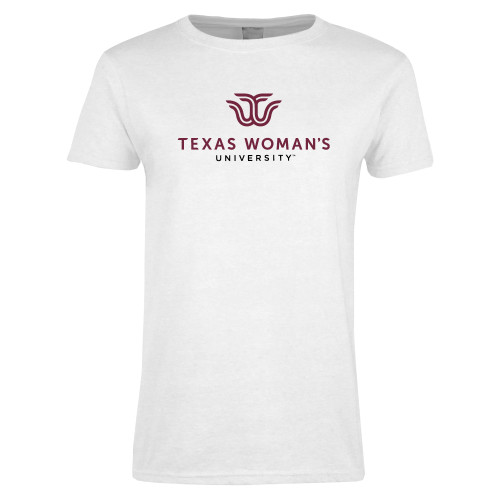  Womens White Short Sleeve Tee - Institutional Logo