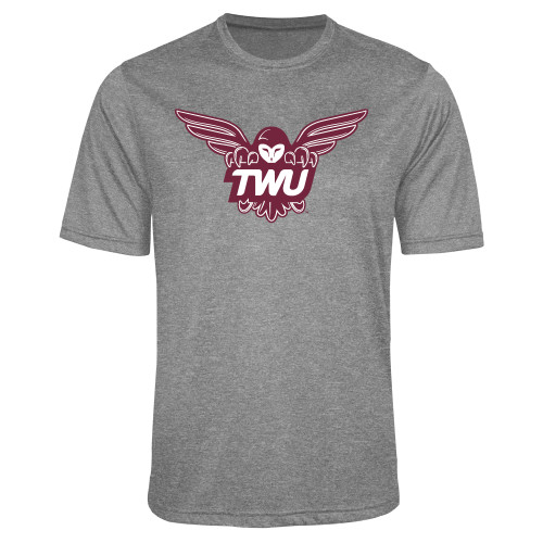  Grey Heather Performance Contender Tee - Owl TWU