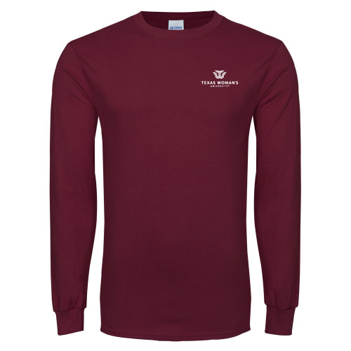  Maroon Long Sleeve T-Shirt - Institutional Logo