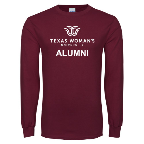  Maroon Long Sleeve T-Shirt - Alumni Institutional Logo