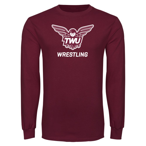  Maroon Long Sleeve T-Shirt - Wrestling
