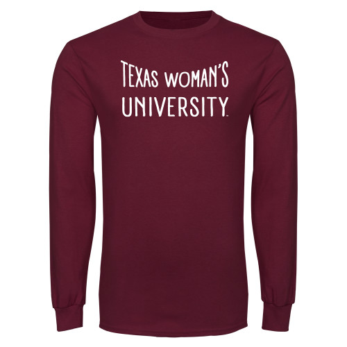  Maroon Long Sleeve T-Shirt - Texas Womans University