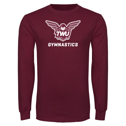  Maroon Long Sleeve T-Shirt - Gymnastics