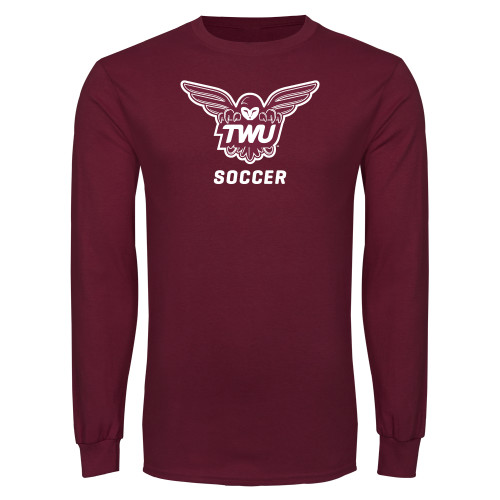  Maroon Long Sleeve T-Shirt - Soccer