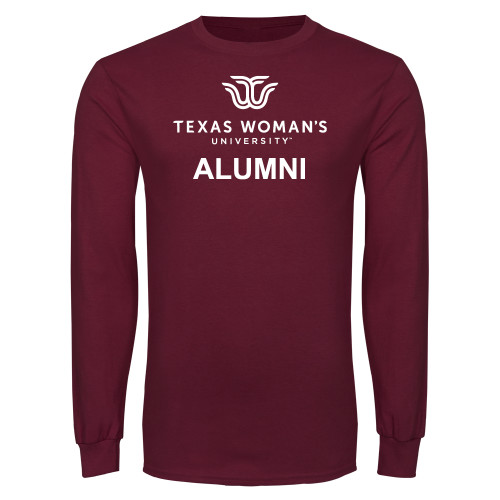  Maroon Long Sleeve T-Shirt - Alumni Institutional Logo