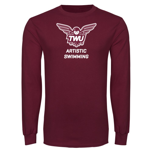  Maroon Long Sleeve T-Shirt - Artistic Swimming