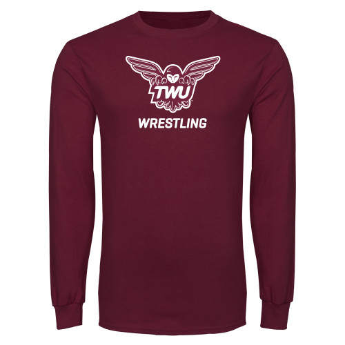  Maroon Long Sleeve T-Shirt - Wrestling