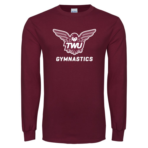  Maroon Long Sleeve T-Shirt - Gymnastics