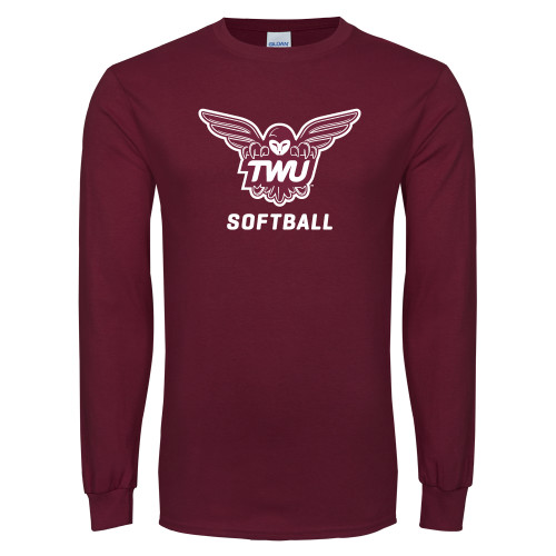  Maroon Long Sleeve T-Shirt - Softball