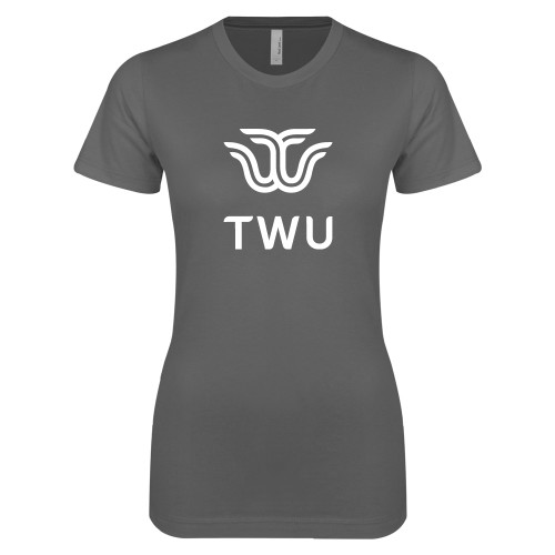  Next Level Womens Charcoal Boyfriend Tee - Institutional TWU