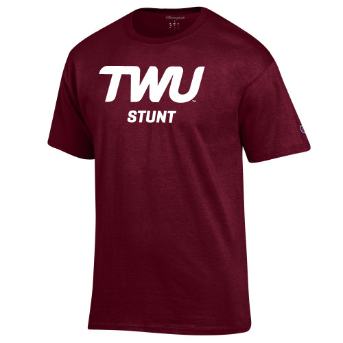  Champion Maroon T Shirt - TWU Stunt
