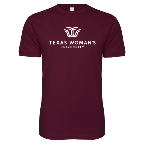  Next Level Maroon SoftStyle T Shirt - Institutional Logo
