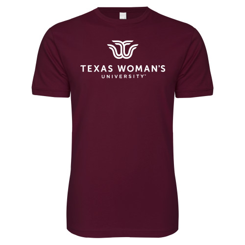  Next Level Maroon SoftStyle T Shirt - Institutional Logo
